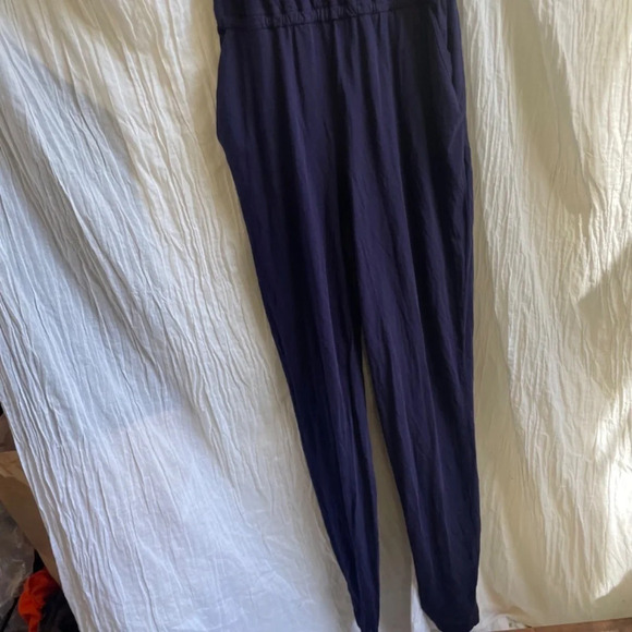 bobi Indigo Sleeveless Crossover Jumpsuit, S - Picture 4 of 7